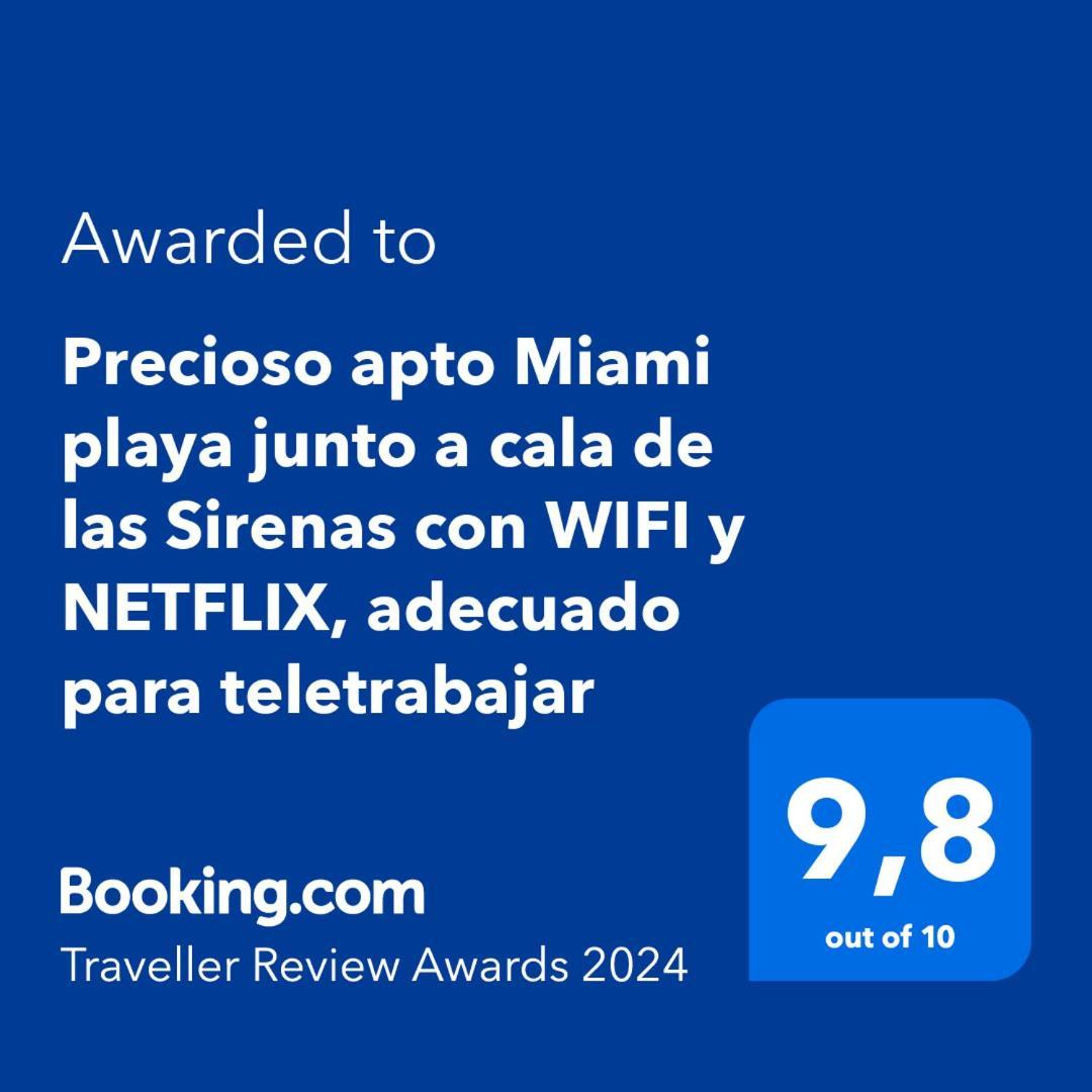 Precioso Apto Miami Primera Linia Playa Cala De Sirenas, Con Wifi Y Netflix, Adecuado Teletrabajar * Miami Playa